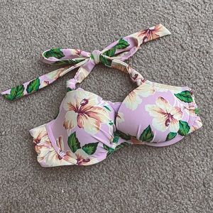 Aerie floral print push up bikini top